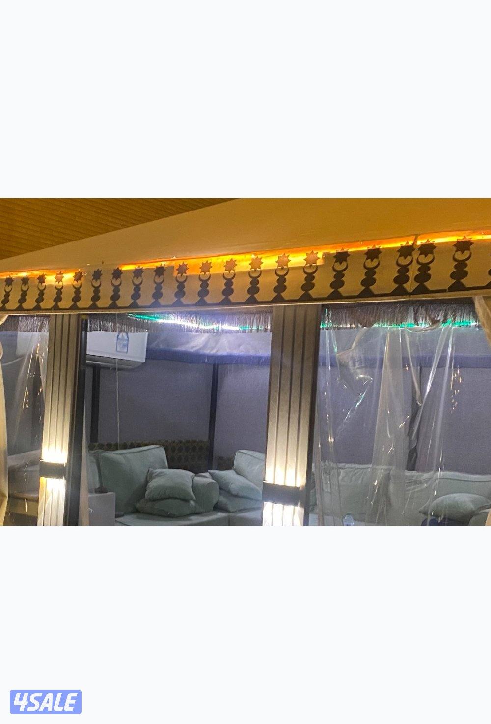 للبيع خيمة نظيفه جدا  مع 4/3 العرض 4 طول 3 فك وتركيب على المشتري4