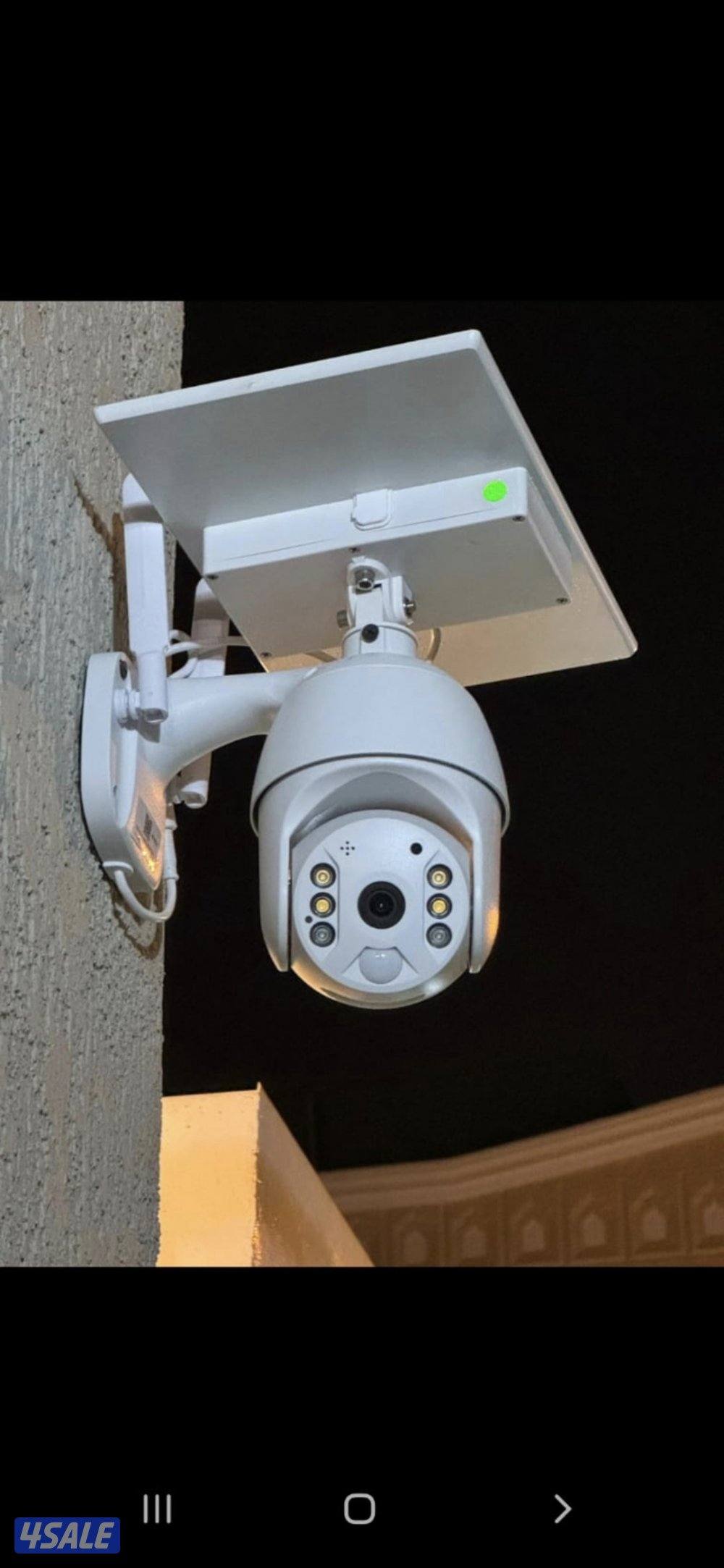 كاميرا طاقه شمسيه متحركه بجميع الاتجاهات صوت وصوره سبيكر مايك3