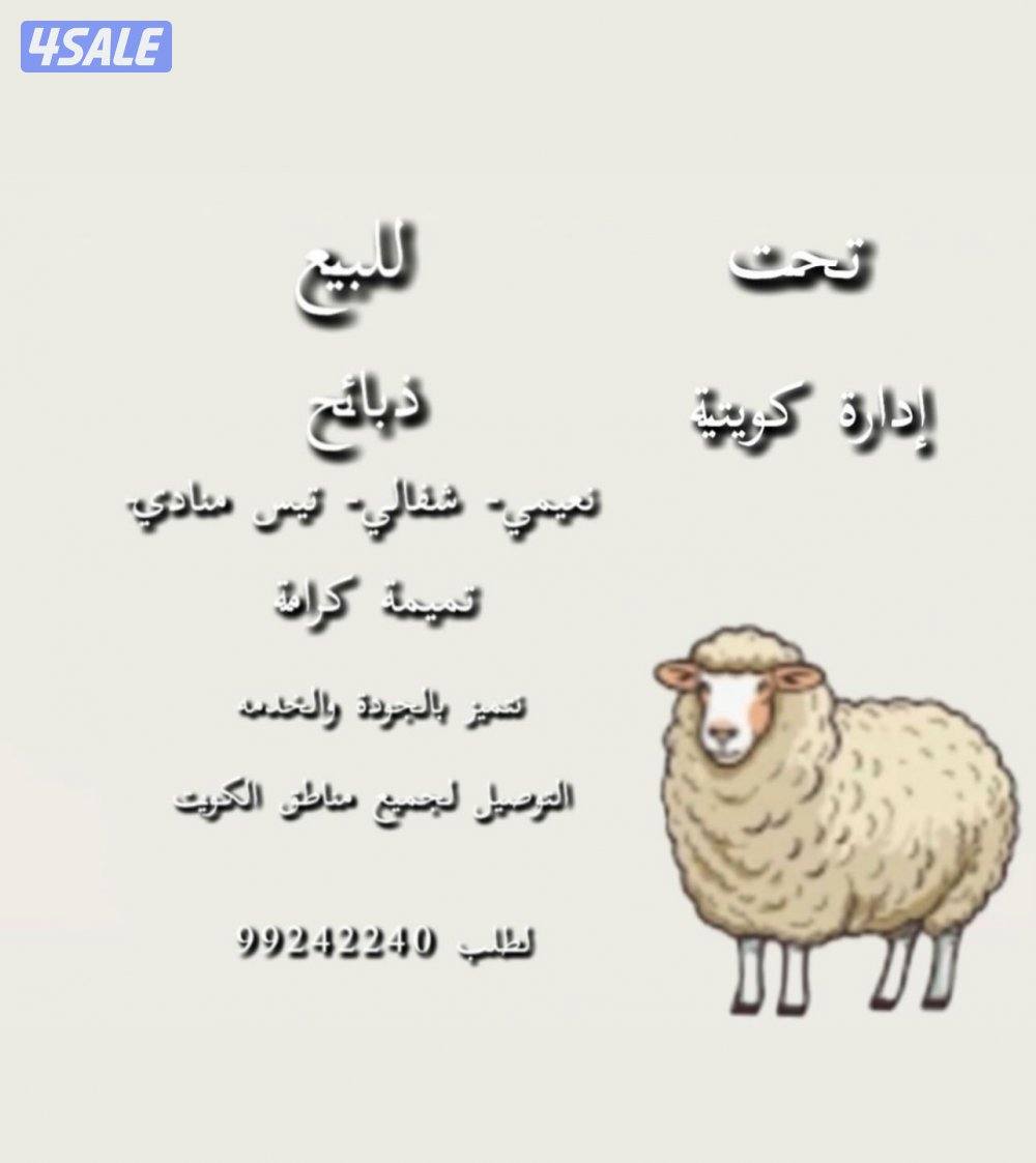 للبيع ذبايح نعيمي محلي وشفالي و منادي0