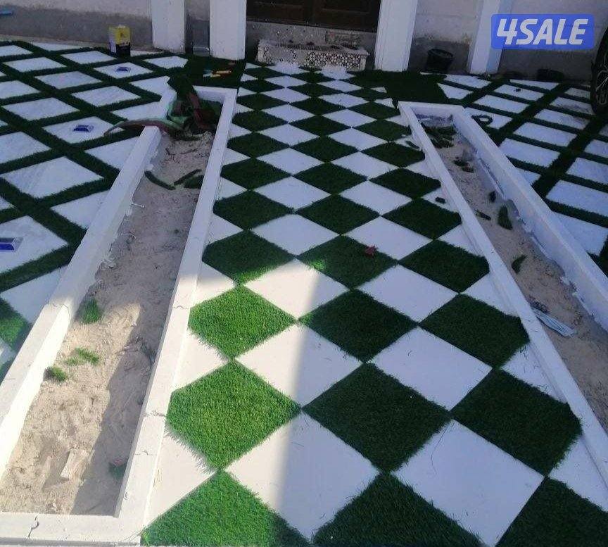 تنسيق وصيانة الحدائق تركيب ثيل طبيعي وثيل صناعي وزراعة الورود وقص الأش0