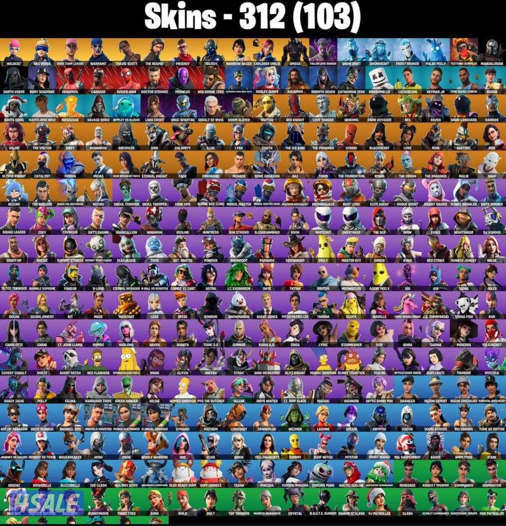 حساب فورت نوادر وايد كت ترافيس سيزون 3 320+ سكن1