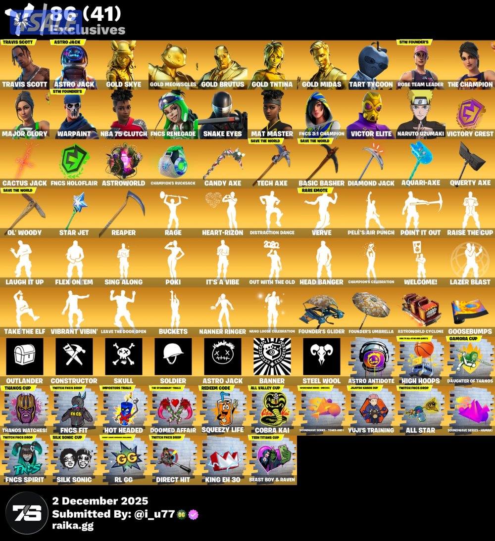 حساب فورت 543 سكن ونوادر وترافيس اساااسي1