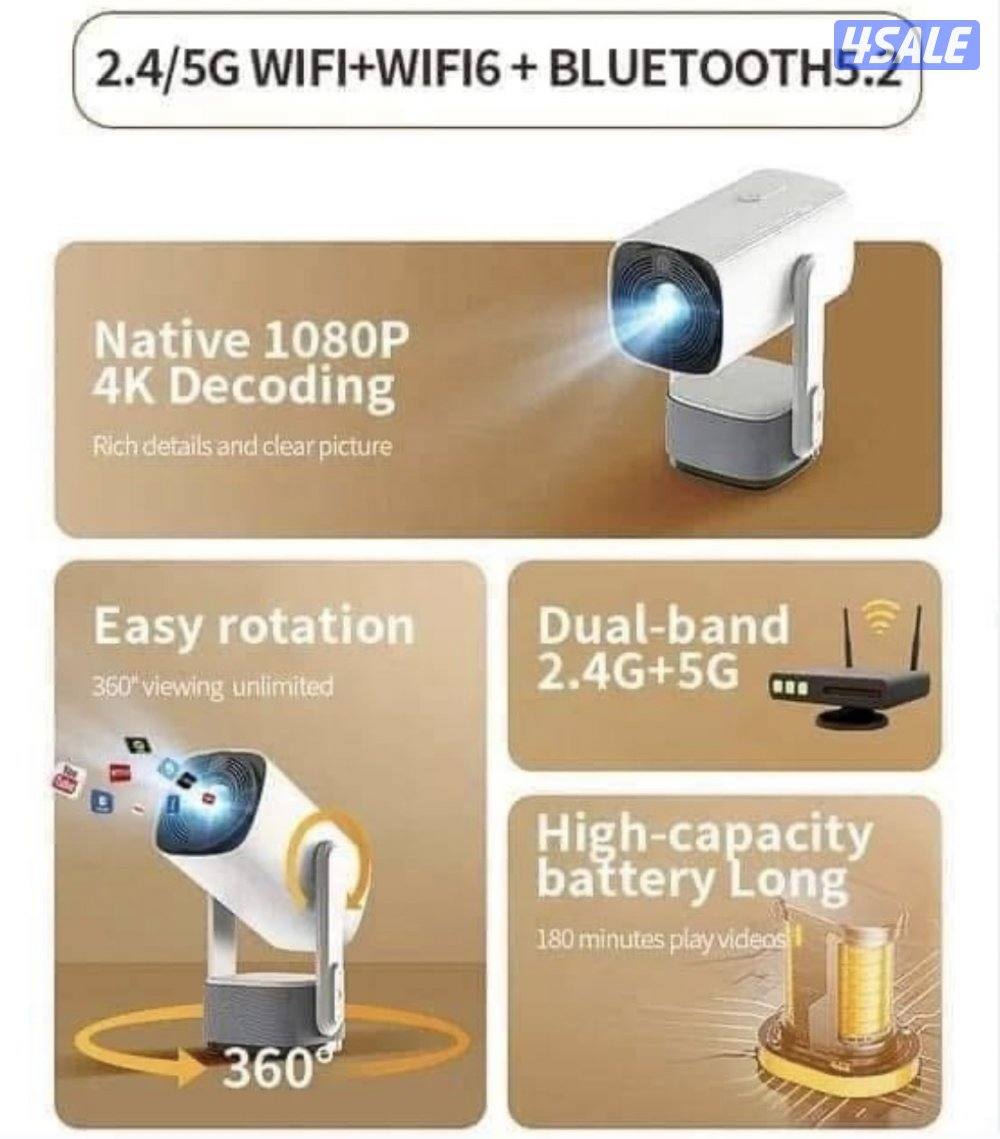 بروجكتر علي الشحن 4K8