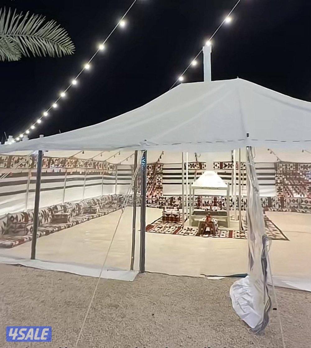 بيت شعر ابيض جديد لم يستخدم مقاس 10*100