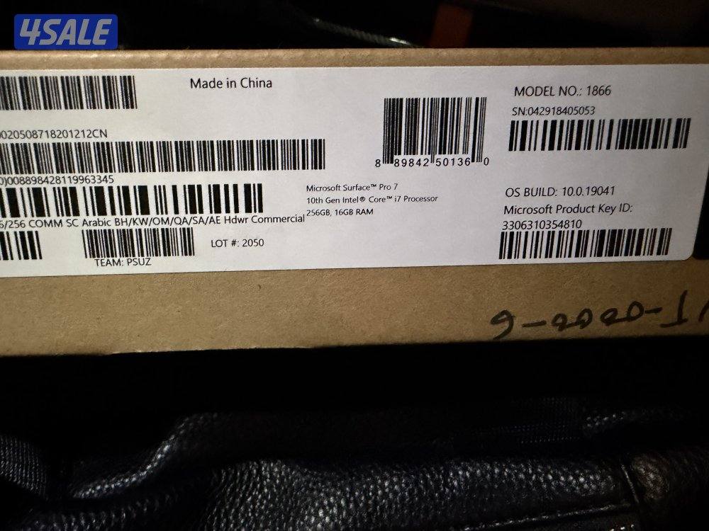 للبيع تابلت مايكروسوفت Surface pro 7 الجيل العاشر جديد بالكرتون1