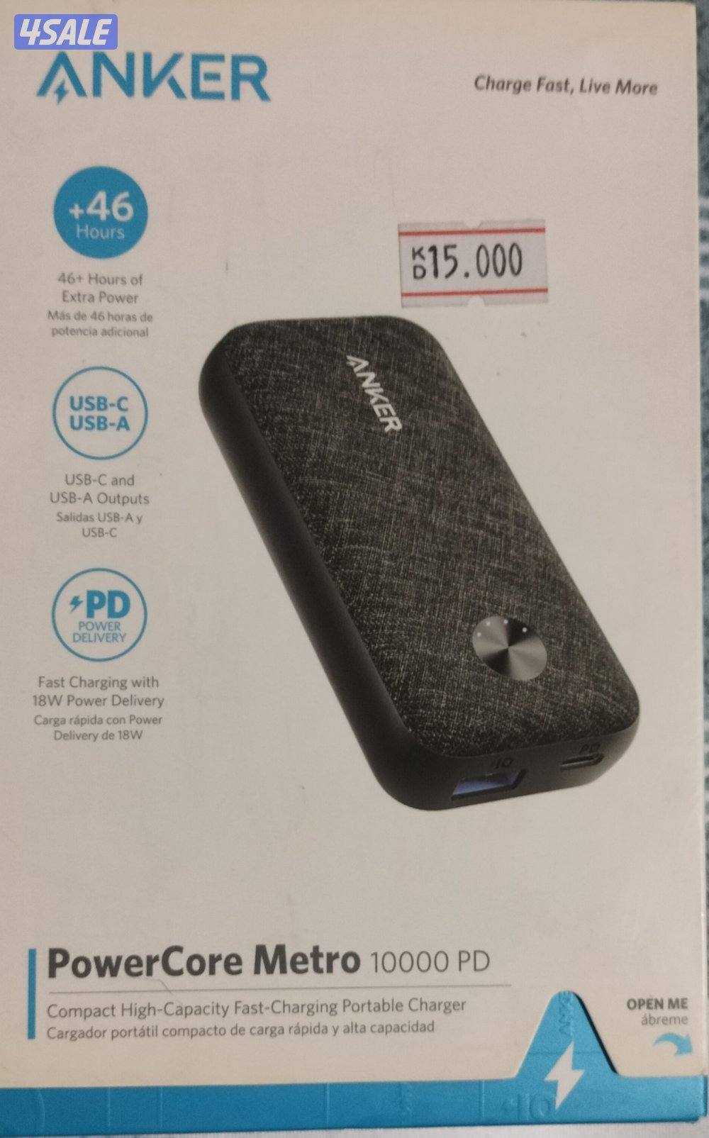 Original Anker power Bank 10000mah PD fast charger0