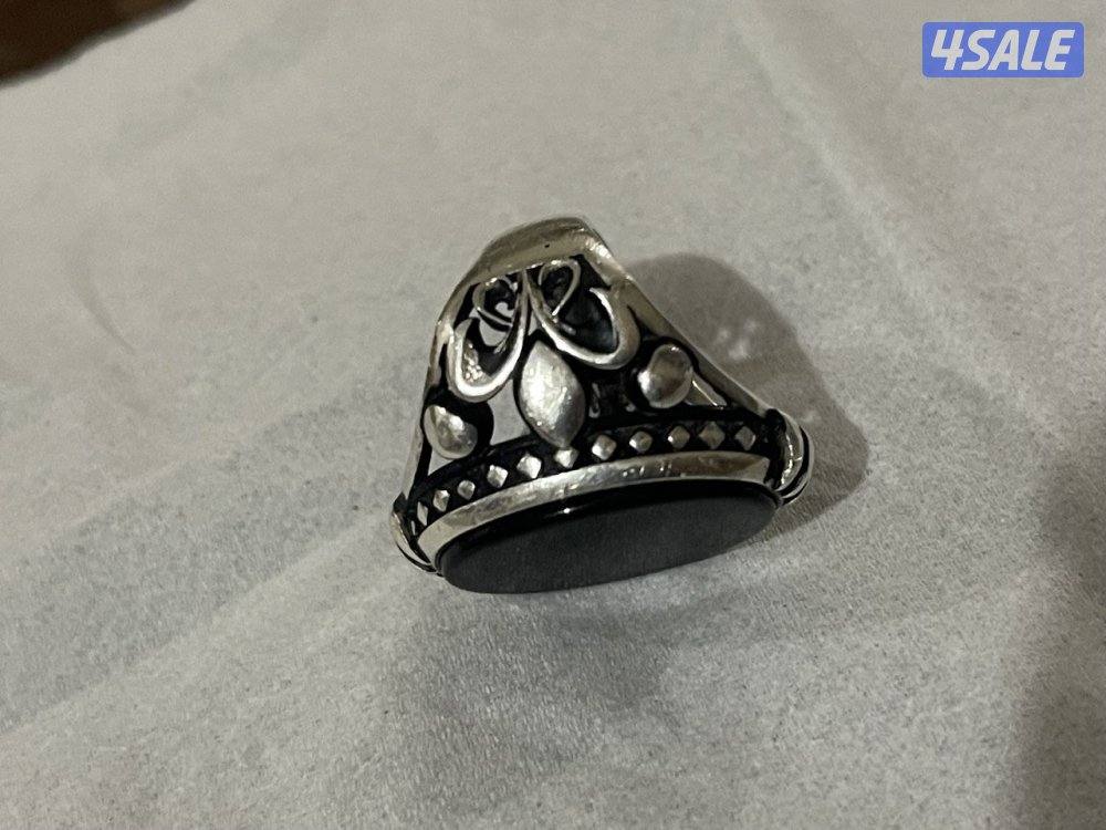 خاتم فضة أسود1