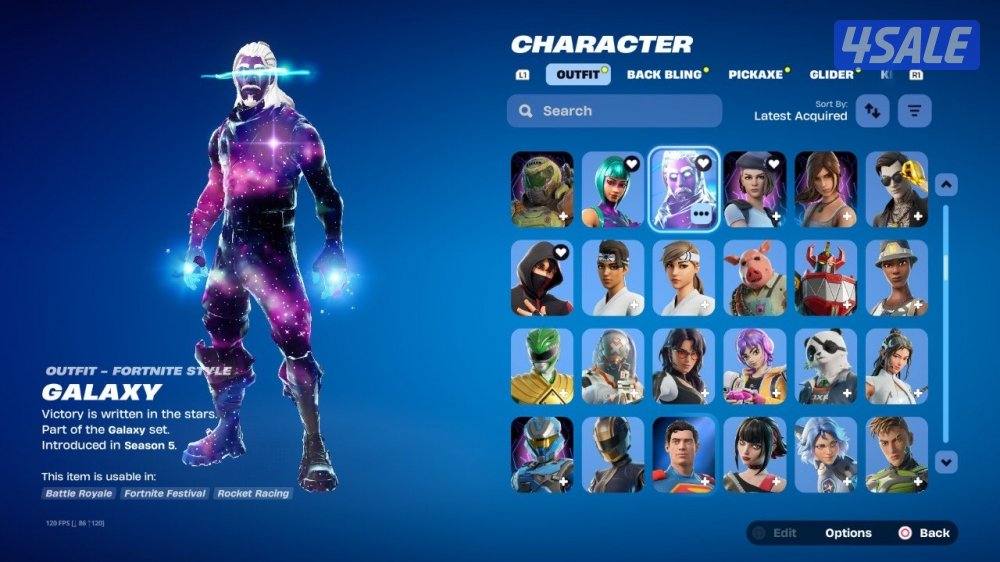 حساب فورت نايت 560 سكن ميكاسا +شيطون +ايكونك+ الجلكسي القديم اساسي4