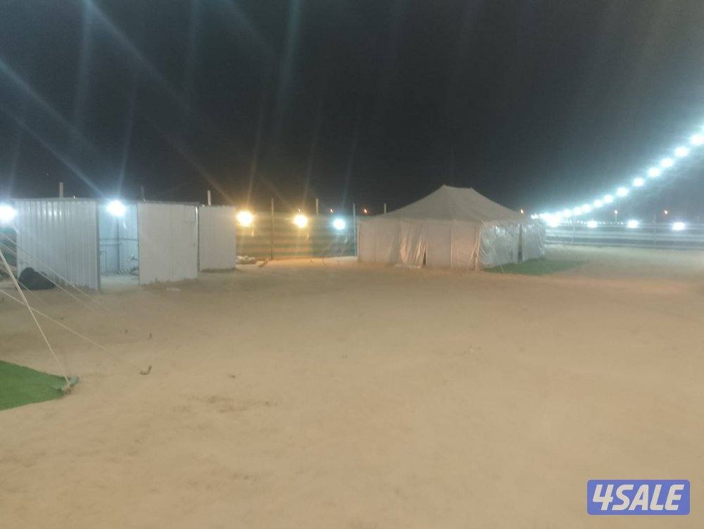 مخيم مبني كامل جاهز جنوب ام الهيمان كهرباء مجانا طول مده الموسم1