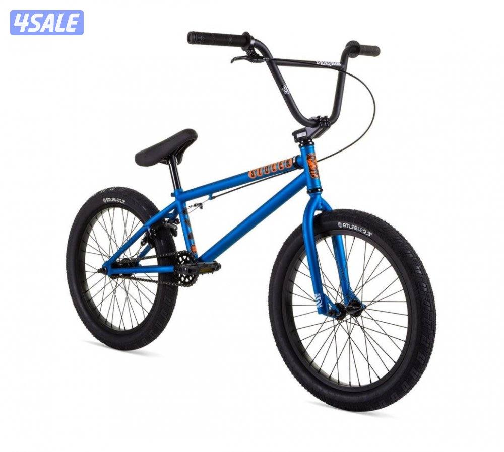 قاري BMX Stolen ازرق مطفي مستعمل في خدوش خفيفة سليمة بس يحتاج تنظيف2