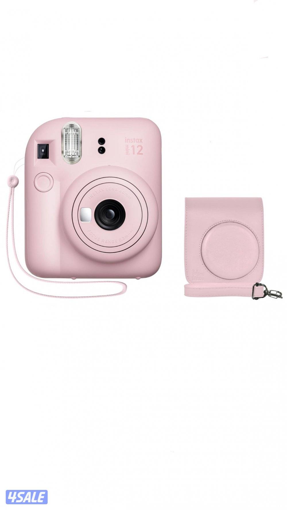 Instax mini 12 camera, with pink case1