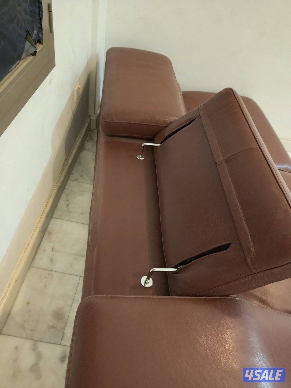 صالون جلوس جلد طبيعي 4كنبات1