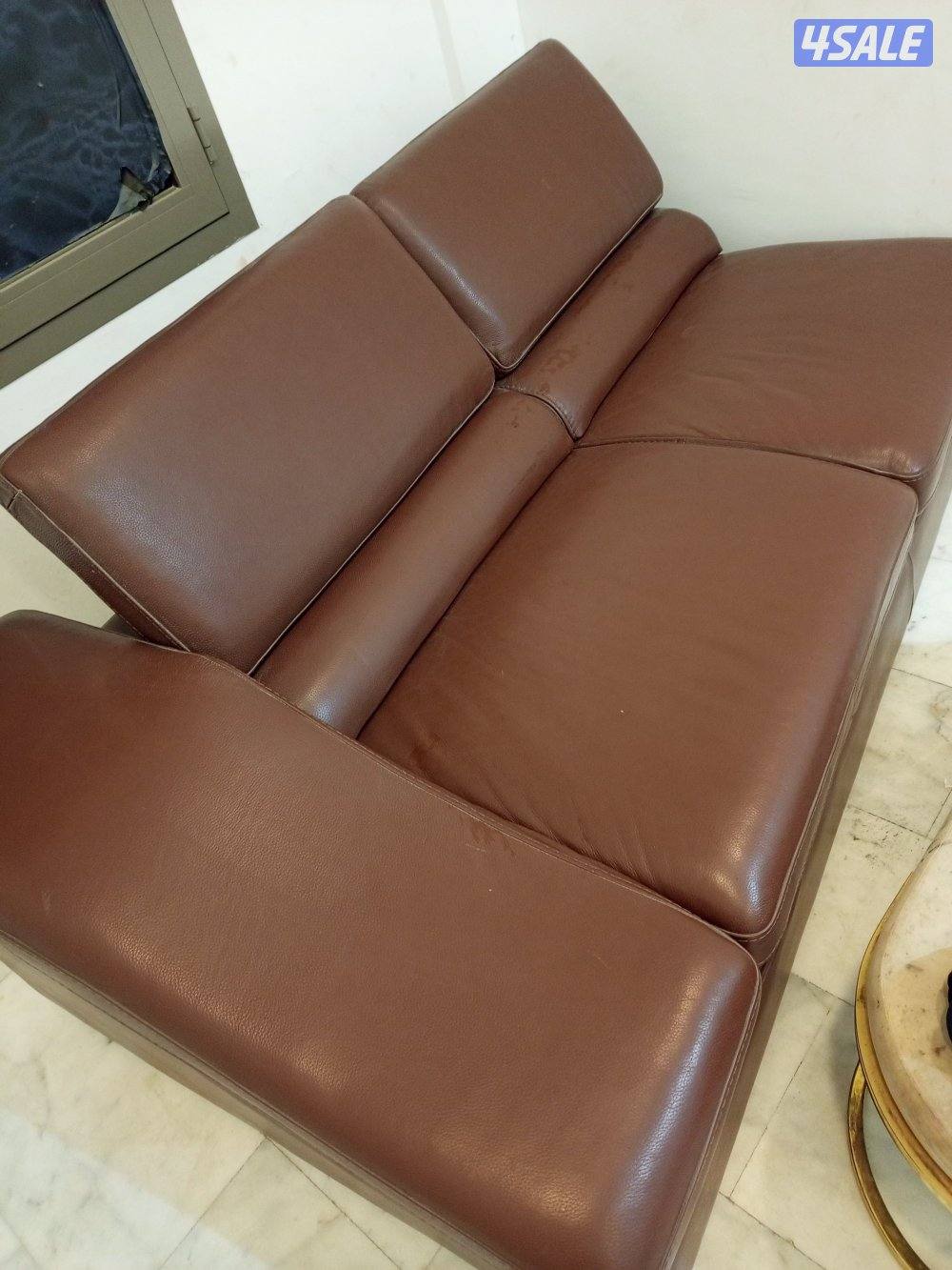 صالون جلوس جلد طبيعي 4كنبات2