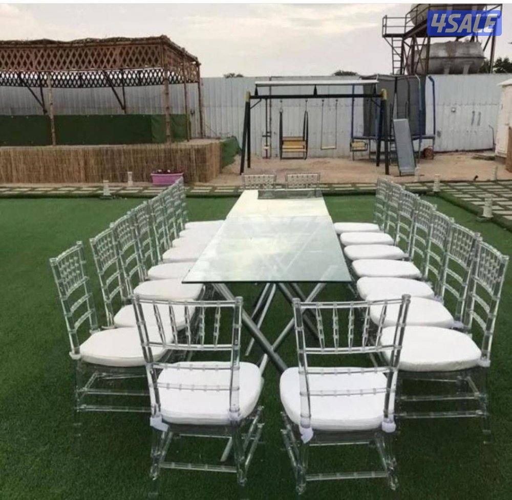 تأجير كراسي وطاولات وبنشات وكنب مطروق وكنب أمريكي ومكيف وزينة منزل وحد1