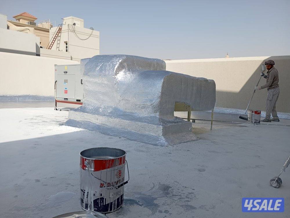 عازل جميع انواع الأسطح عازل رش امريكي للعزل المائي والحرارة4