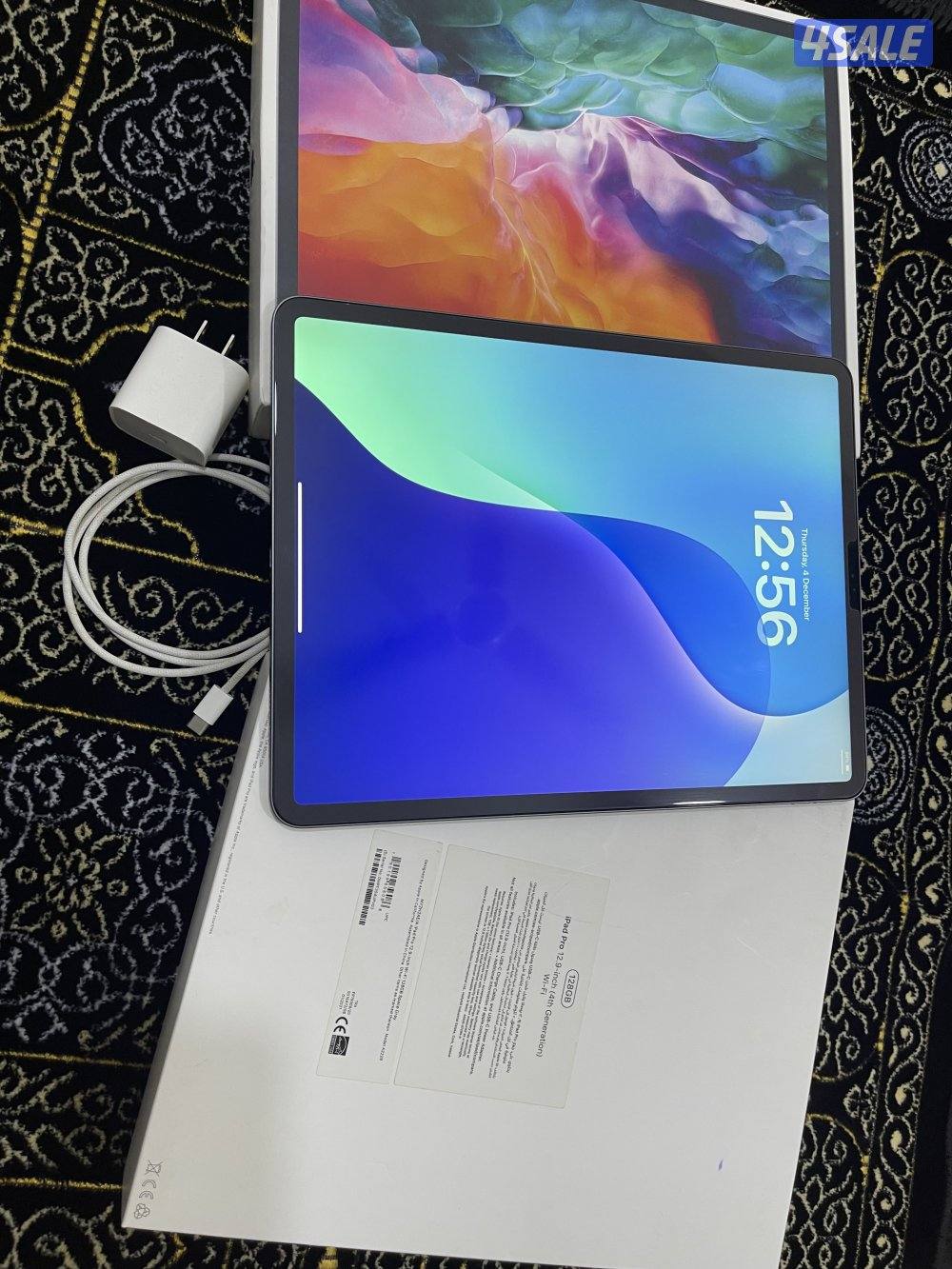 ايباد ابل برو 12.9 انش 128 قيقا الجيل الرابع نظيف مو مفتوح ولا مصلح2