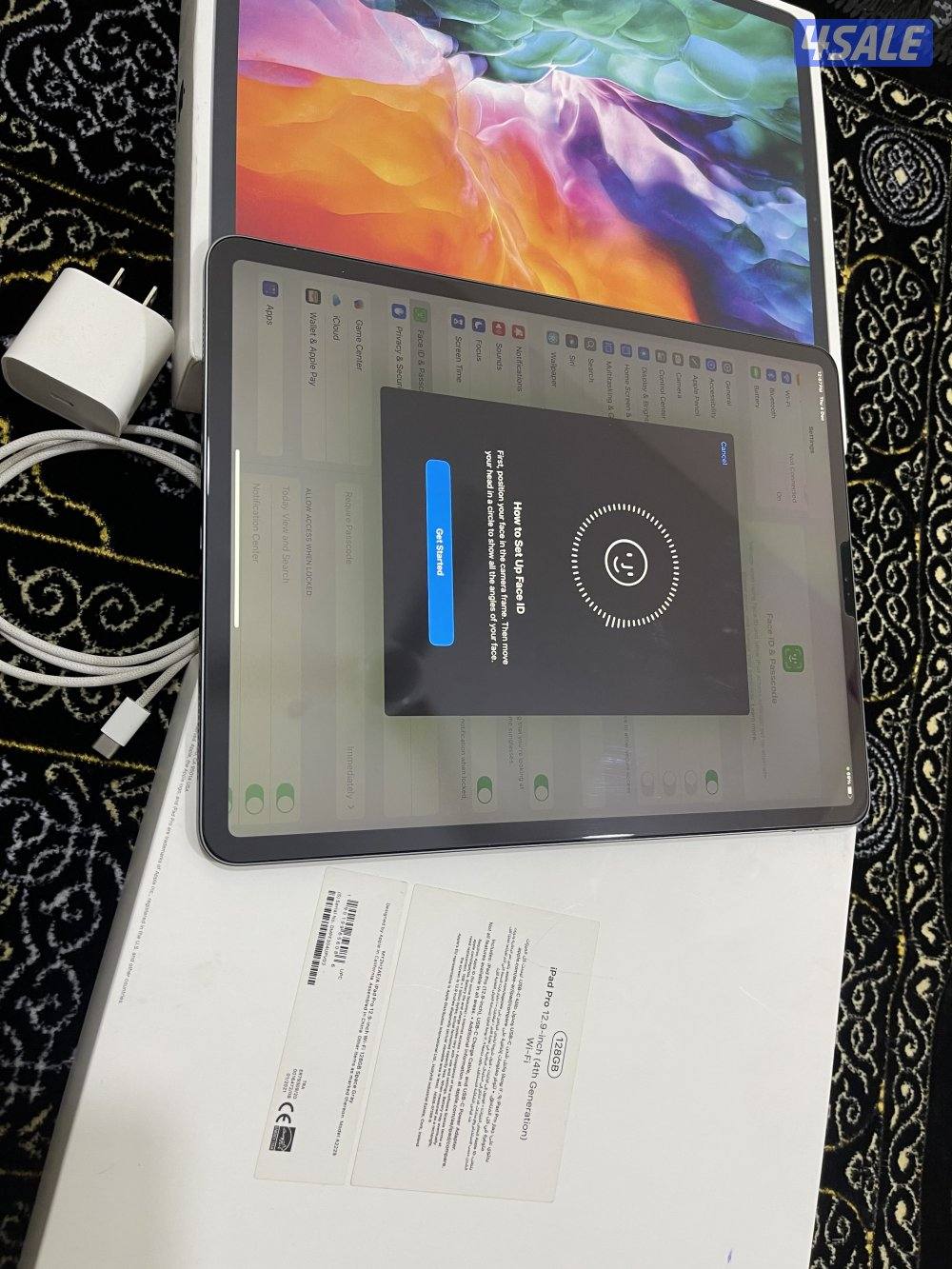 ايباد ابل برو 12.9 انش 128 قيقا الجيل الرابع نظيف مو مفتوح ولا مصلح5