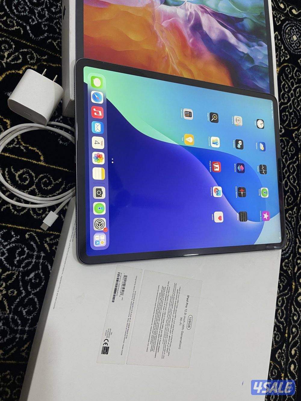 ايباد ابل برو 12.9 انش 128 قيقا الجيل الرابع نظيف مو مفتوح ولا مصلح6