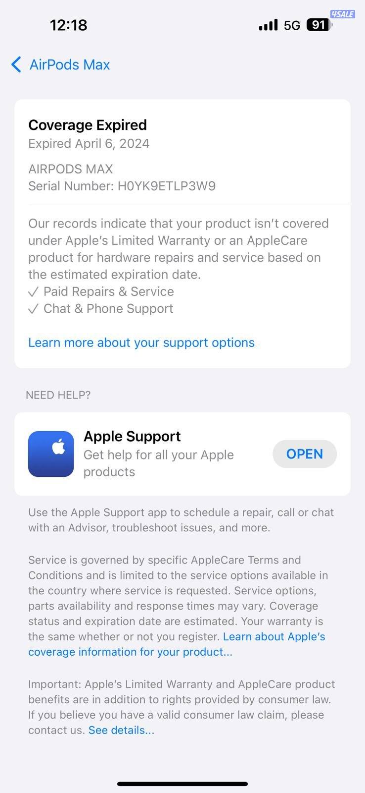 ابل ايربودز ماكس – رمادي Apple AirPods Max Wireless Headphones – Grey11