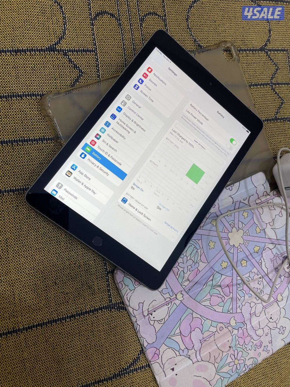 ايبادين ابل 5 الخامس 128 قيقا بطارية 96 نظيف مو مصلح مع الكفر1