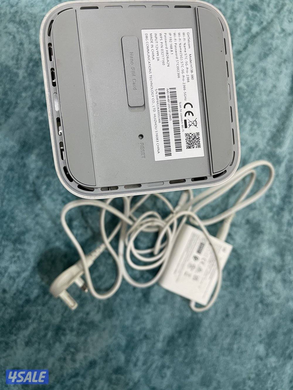 راوتر ثابت برو4 ثابت نظيف وشغال تمام 5g مع الشحن الاصلي2