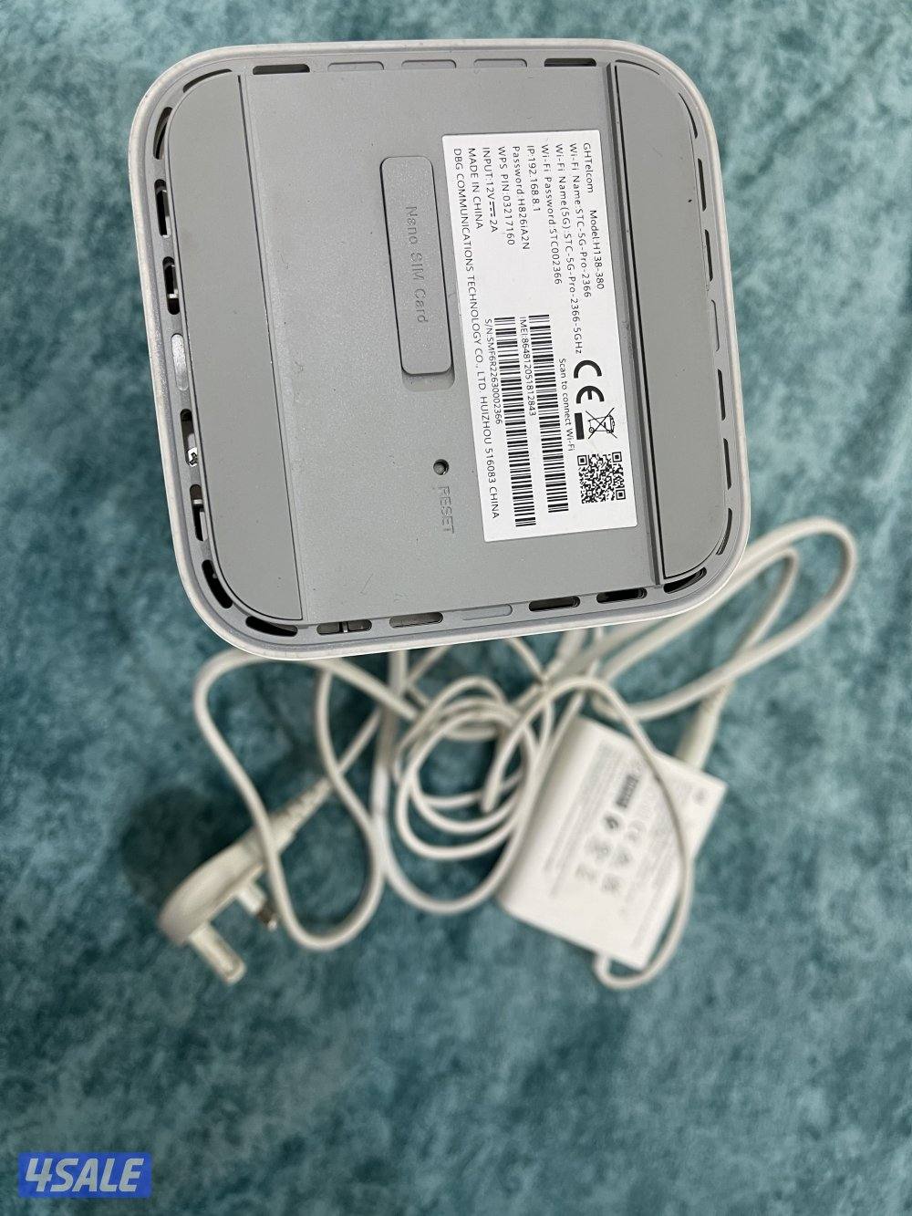 راوتر ثابت برو4 ثابت نظيف وشغال تمام 5g مع الشحن الاصلي6