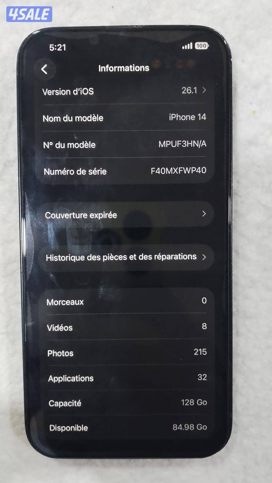 iphone 14 good condition battery health 91 box changer cable available14