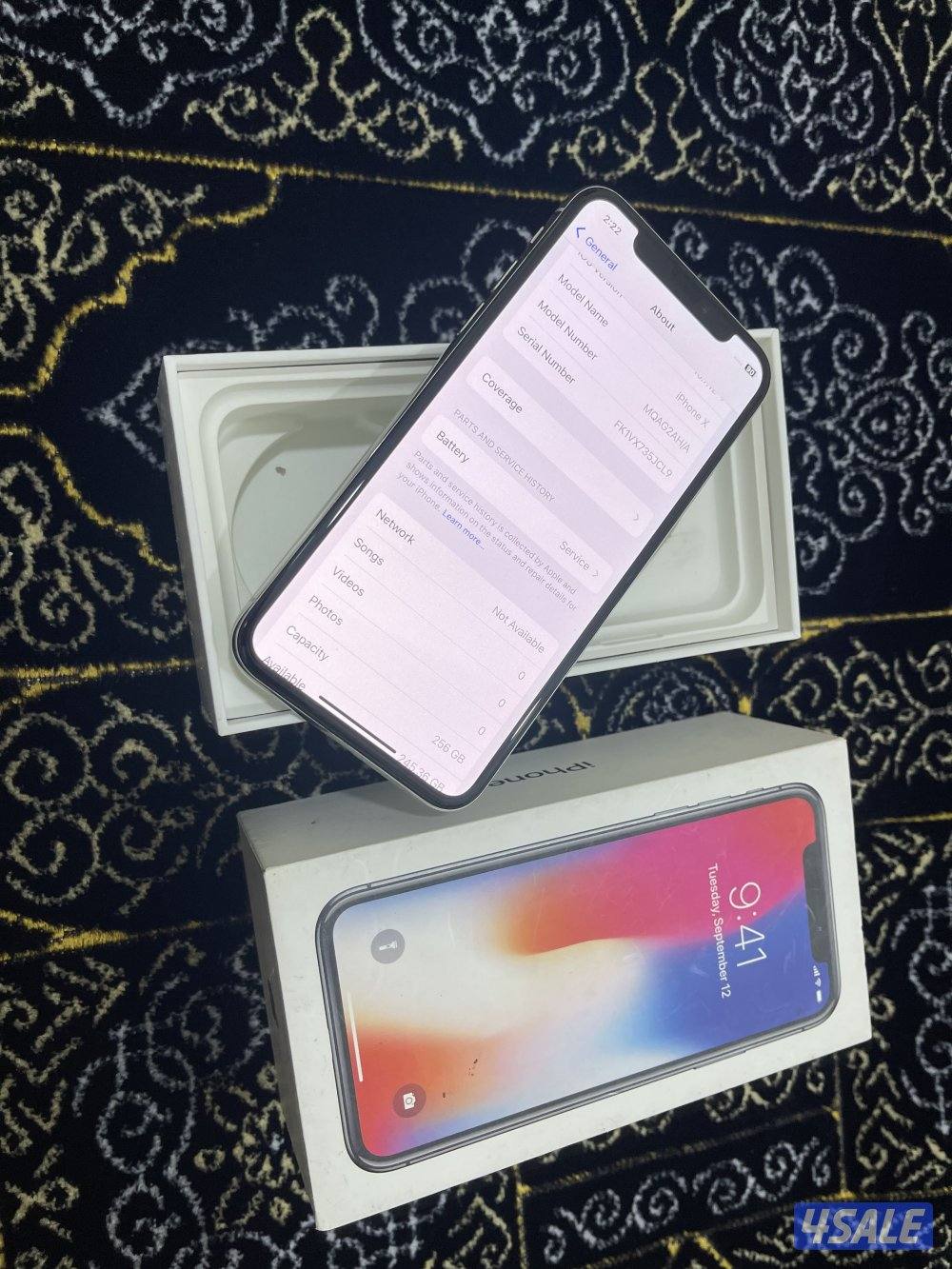 ايفون اكس x نظيف 256 جيجا بطارية 79 مو مفتوح ولا مصلح شغال تمام3