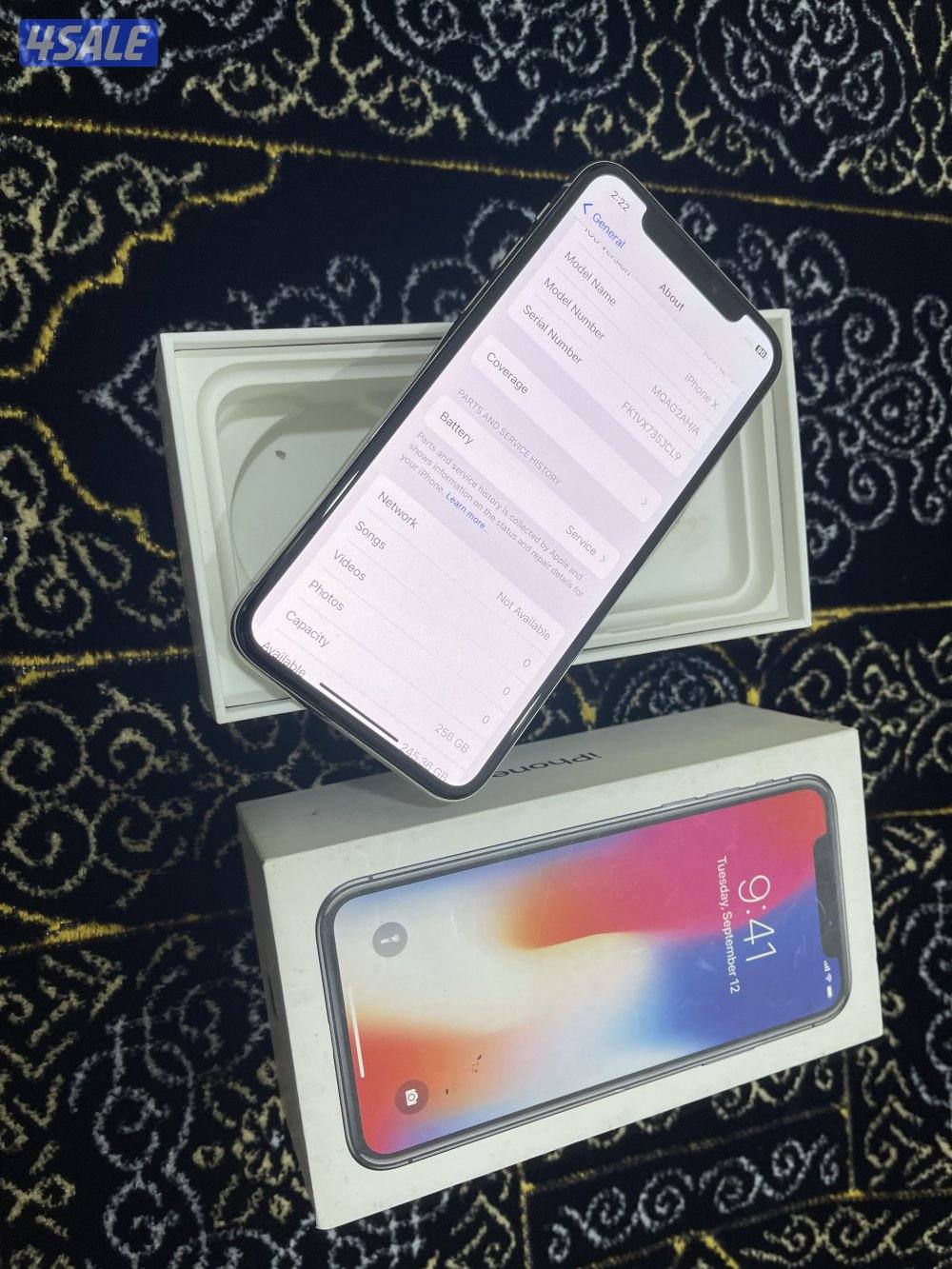 ايفون اكس x نظيف 256 جيجا بطارية 79 مو مفتوح ولا مصلح شغال تمام4