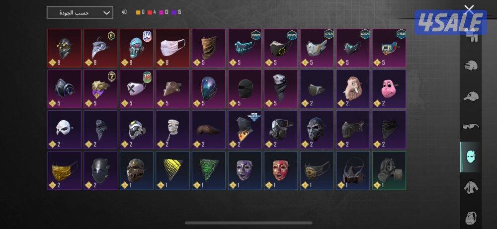 للبيع حساب في السقوط B لفل الحساب 70 لفل المجوعات 51 بدون فيس بت9