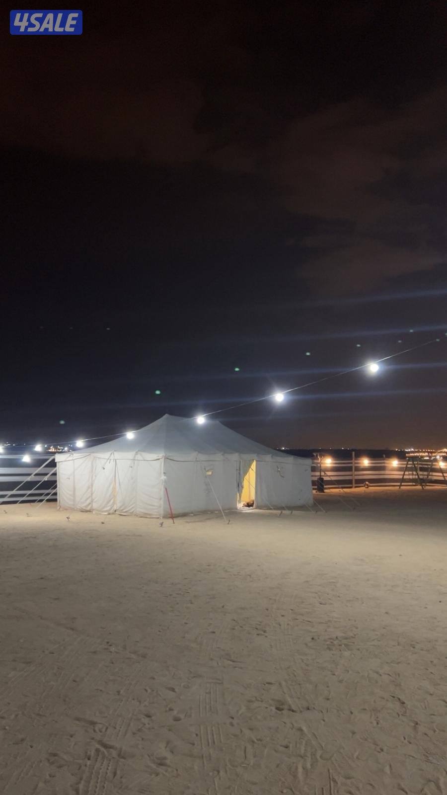 مخيم مكون من شاليه 17 متر مكون  من دوانيه 2 غرفه حمام مغاسل.  بيت شعر6