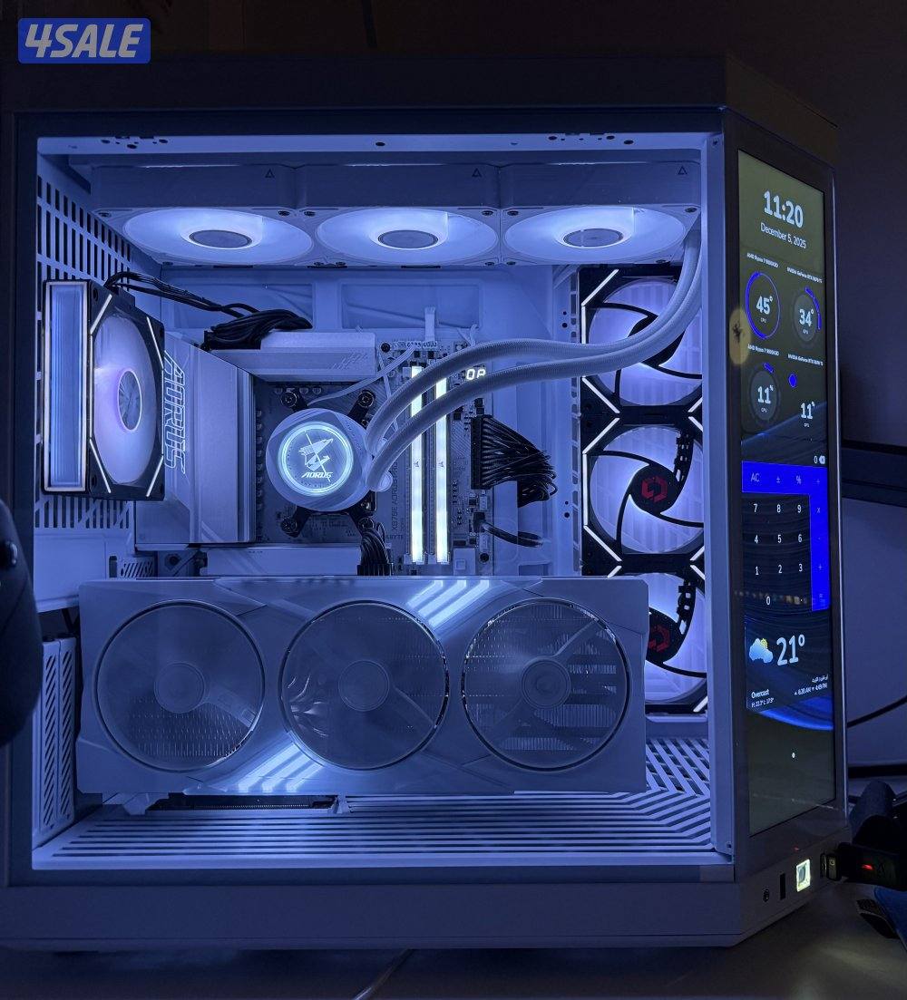 بي سي قوي قيمنج فور كي Gaming PC Ryzen 7 9800X3D 5070 ti0