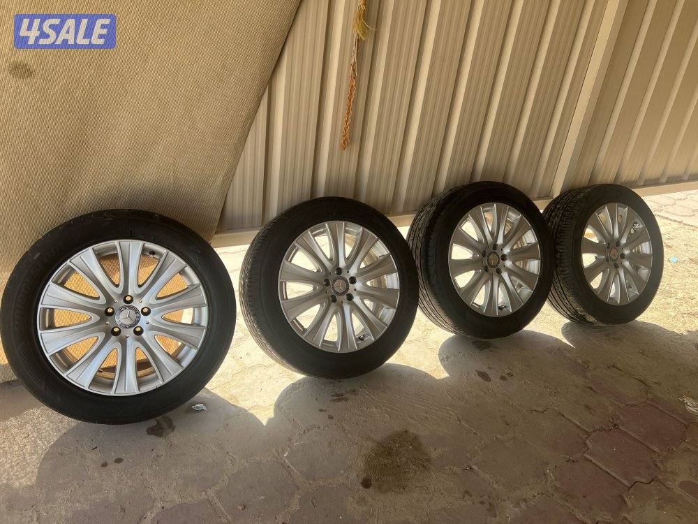 اربع رنقات مرسيدس مقاس 18 استعمال اليابان شرط سليمه من الرجفه والمخرطه4