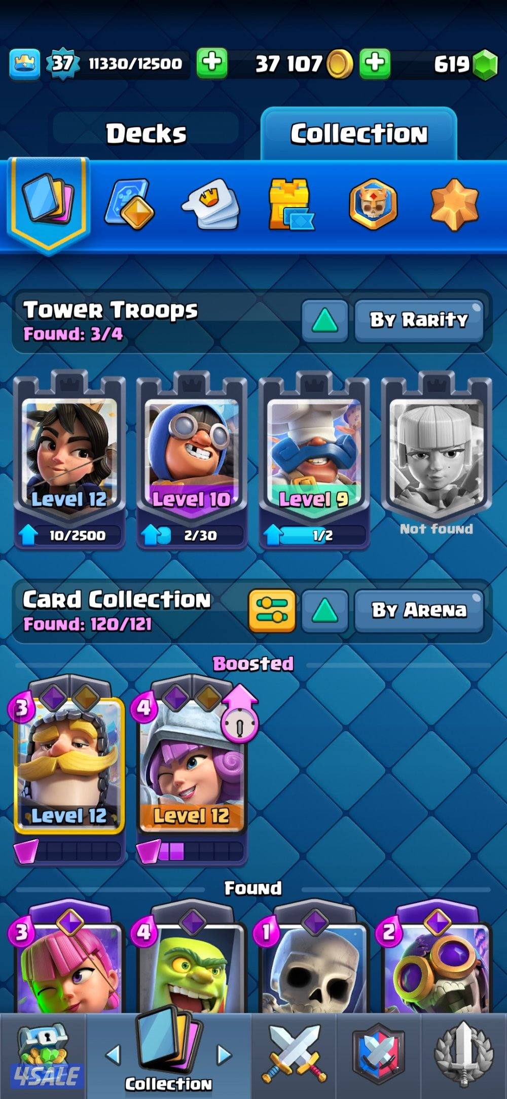 للبيع حساب كلاش رويال3