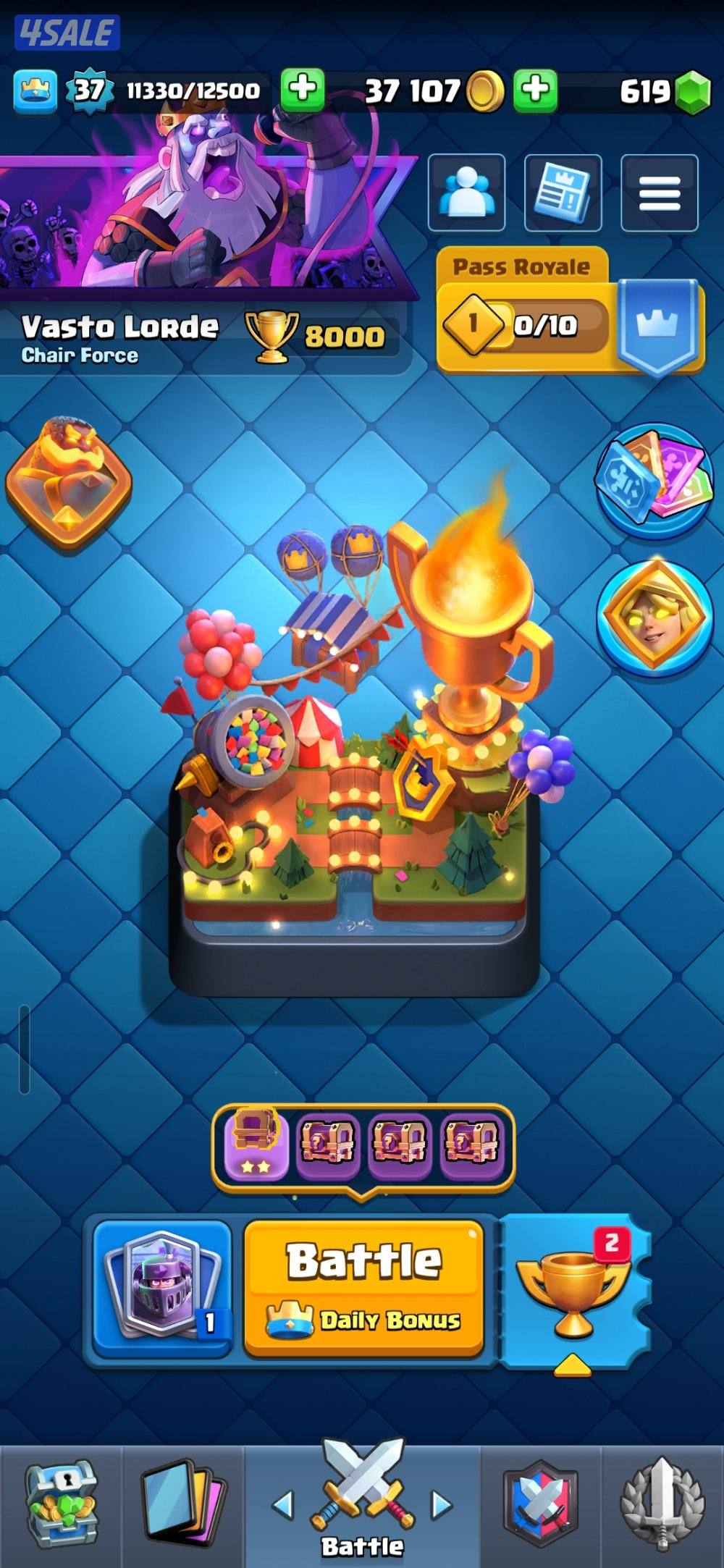 للبيع حساب كلاش رويال4