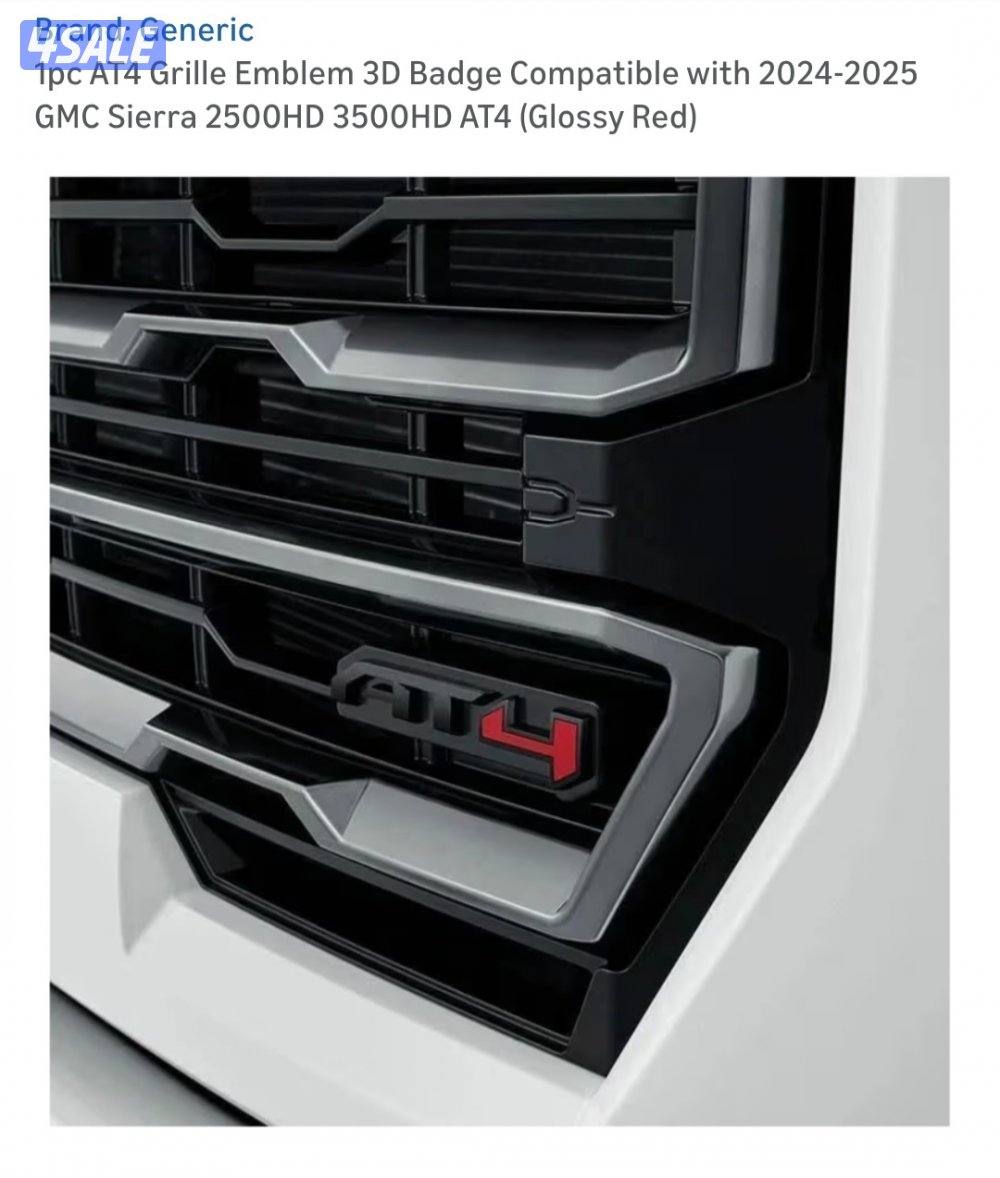AT4 Grille Emblem 3D Badge Compatible withGMC Sierra 2500HD0