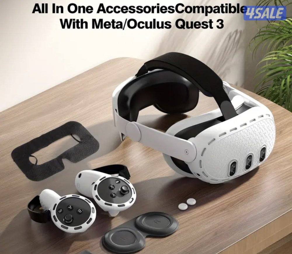 ميتا كويست ٣ الجديدة ٥١٢ جيجا كالجديد مع جميع اغراضها واكسسوارت إضافية5