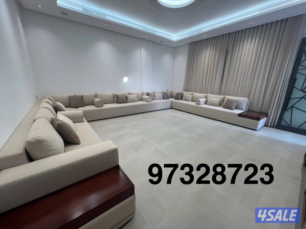 تنجيد وتفصيل ديوانيات مساند كنب صالات جلسات مطارح وستاير ويفي ورول وسج3