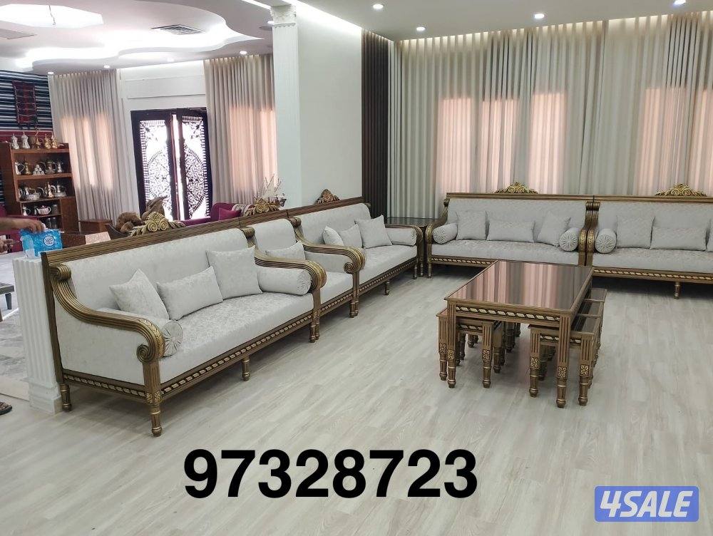 تنجيد وتفصيل ديوانيات مساند كنب صالات جلسات مطارح وستاير ويفي ورول وسج12