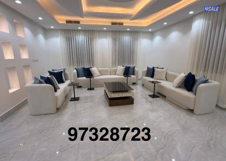 تنجيد وتفصيل ديوانيات مساند كنب صالات جلسات مطارح وستاير ويفي ورول وسج13