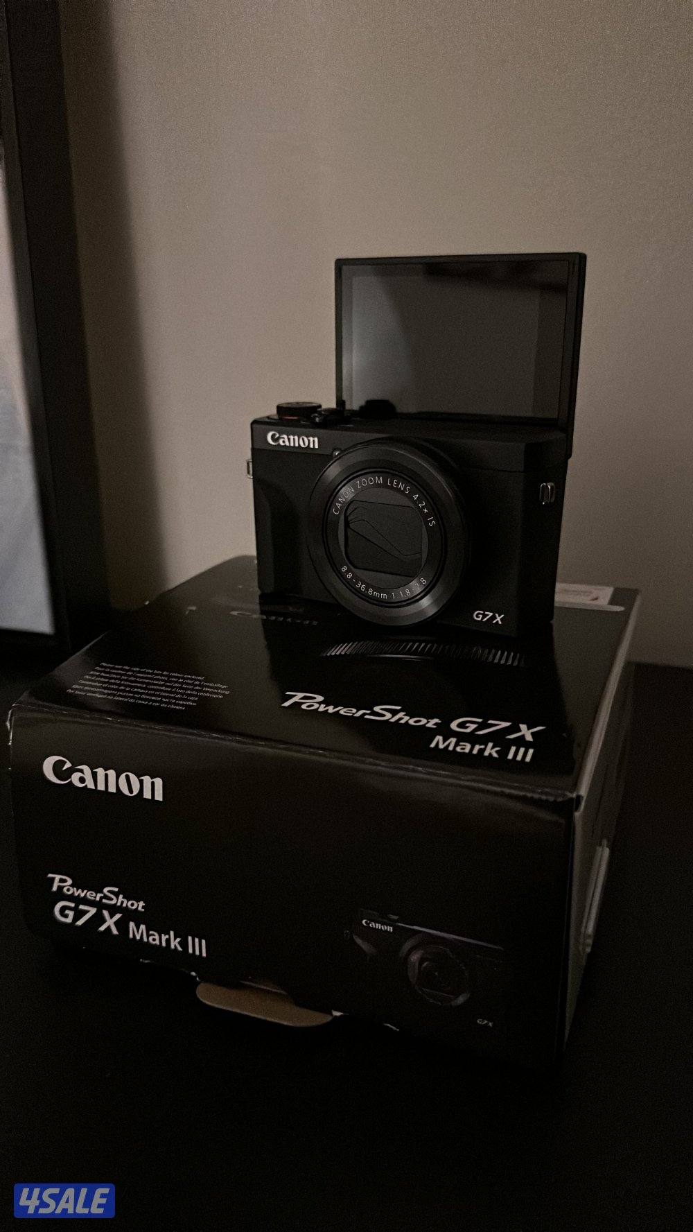 كاميرا كانون g7x mark iii شاشة لمس جديدة بكرتونتها0