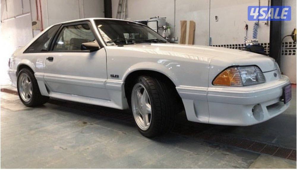 للبيع موستنج GT موديل 92 ابيض من داخل رصاصي وارد امريكا شرط الفحص0