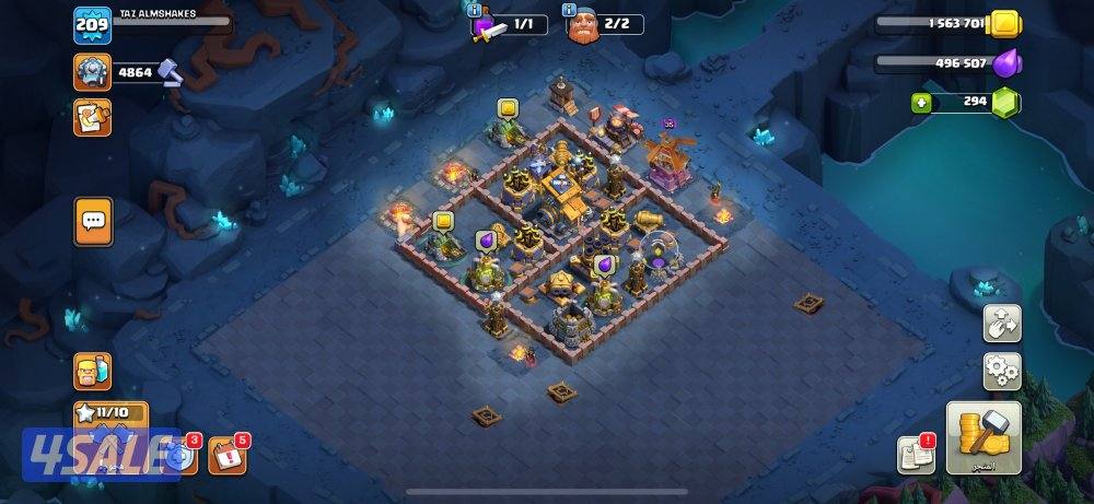 حساب كلاش اوف كلانس ماكس ماعادا الاسوار10