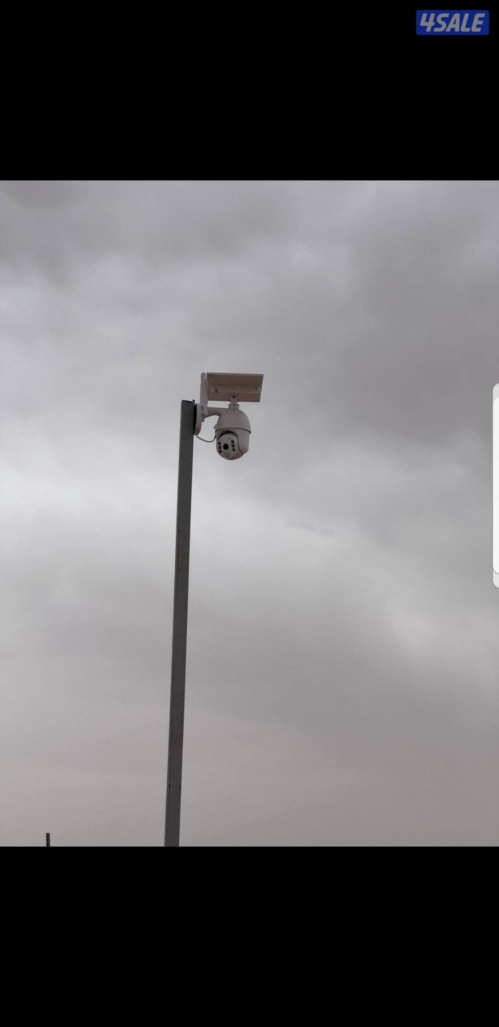 كاميرا طاقه شمسيه متحركه بجميع الاتجاهات صوت وصوره سبيكرمايك4