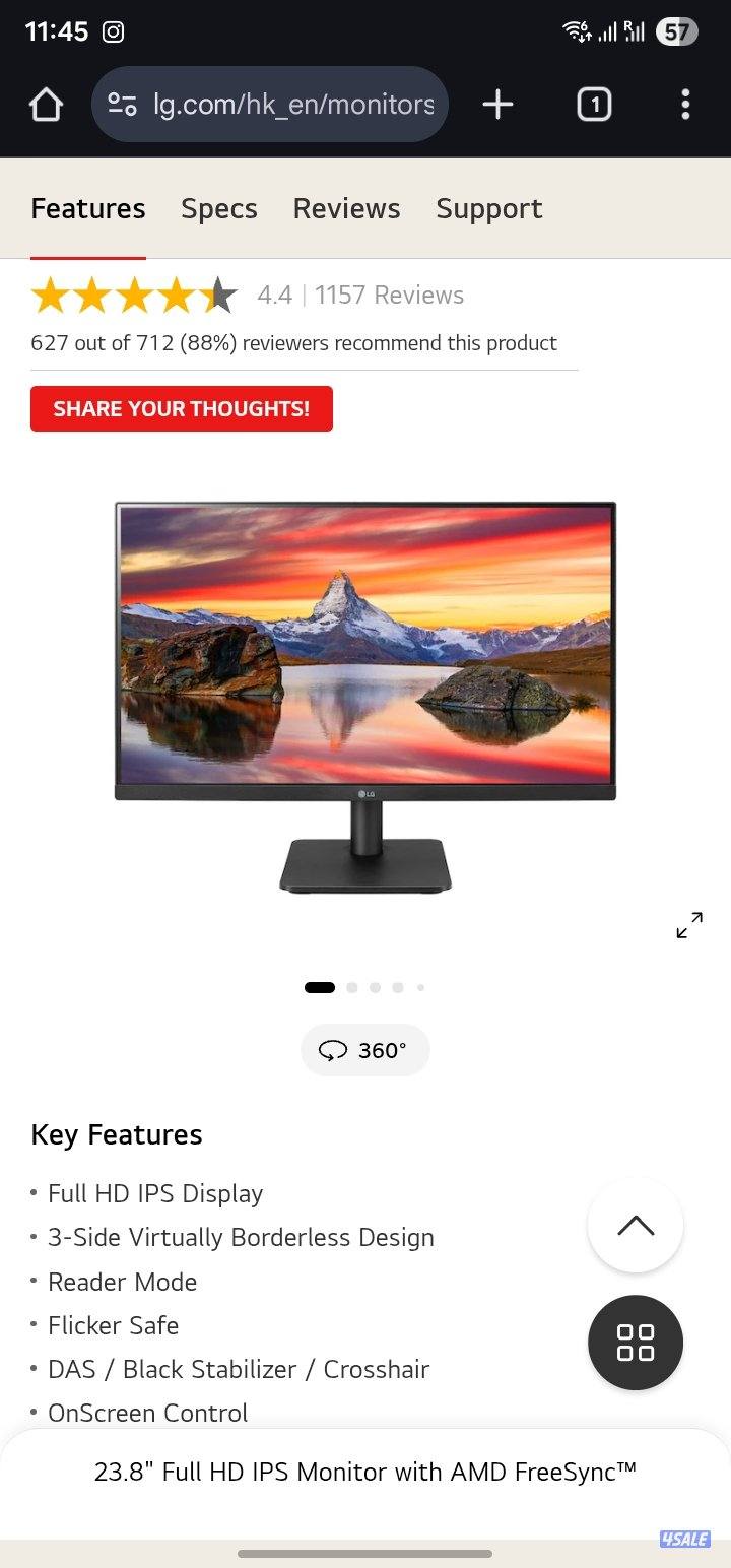 LG FHD Monitor - 24MP400 - B3