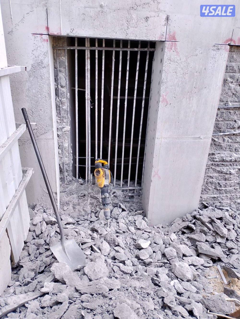 ###قص خرسانه باليزر وقص الابواب وعمل فتحا ت وعمل فتحا ت المصعد9