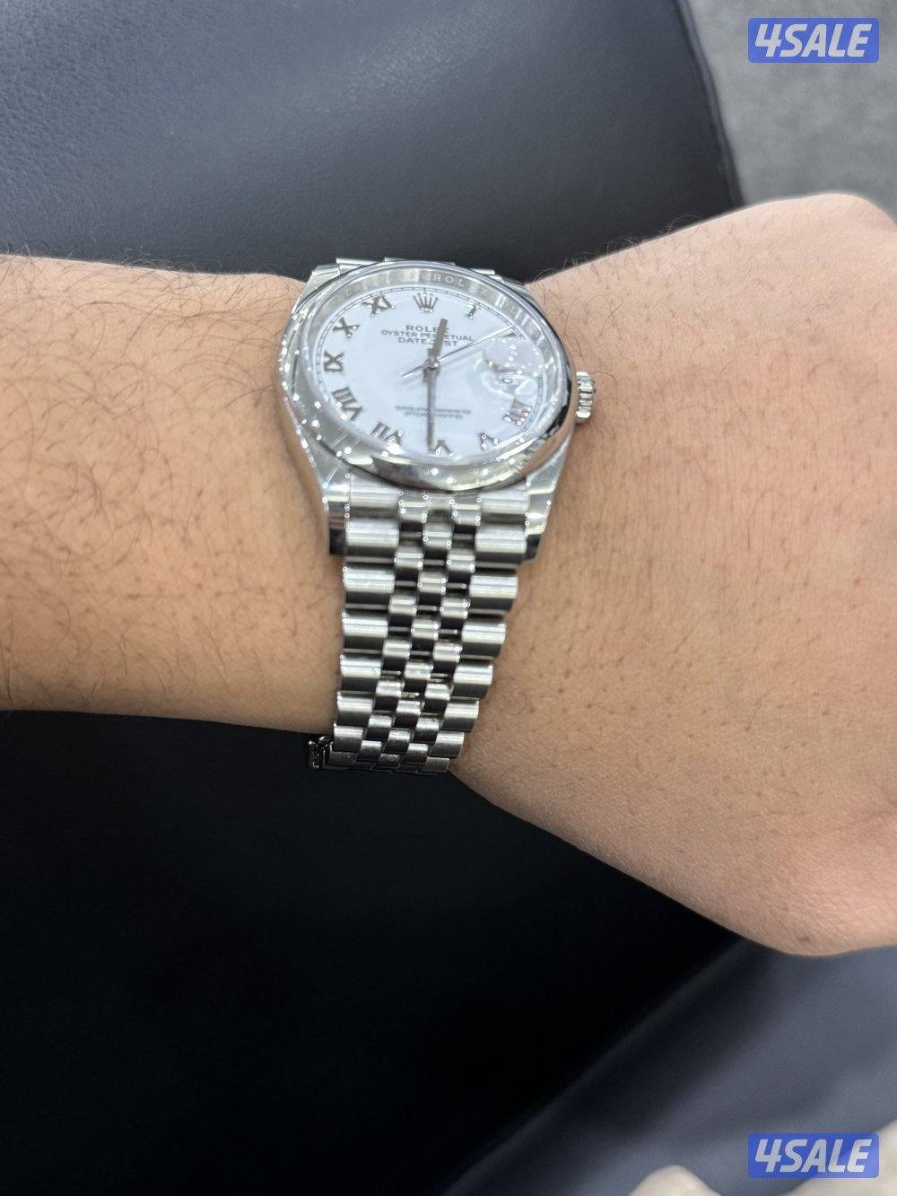 Rolex Date just 36 white mina. 2024/ رولكس ديت جست مقاس ٣٦ مينا أبيض0