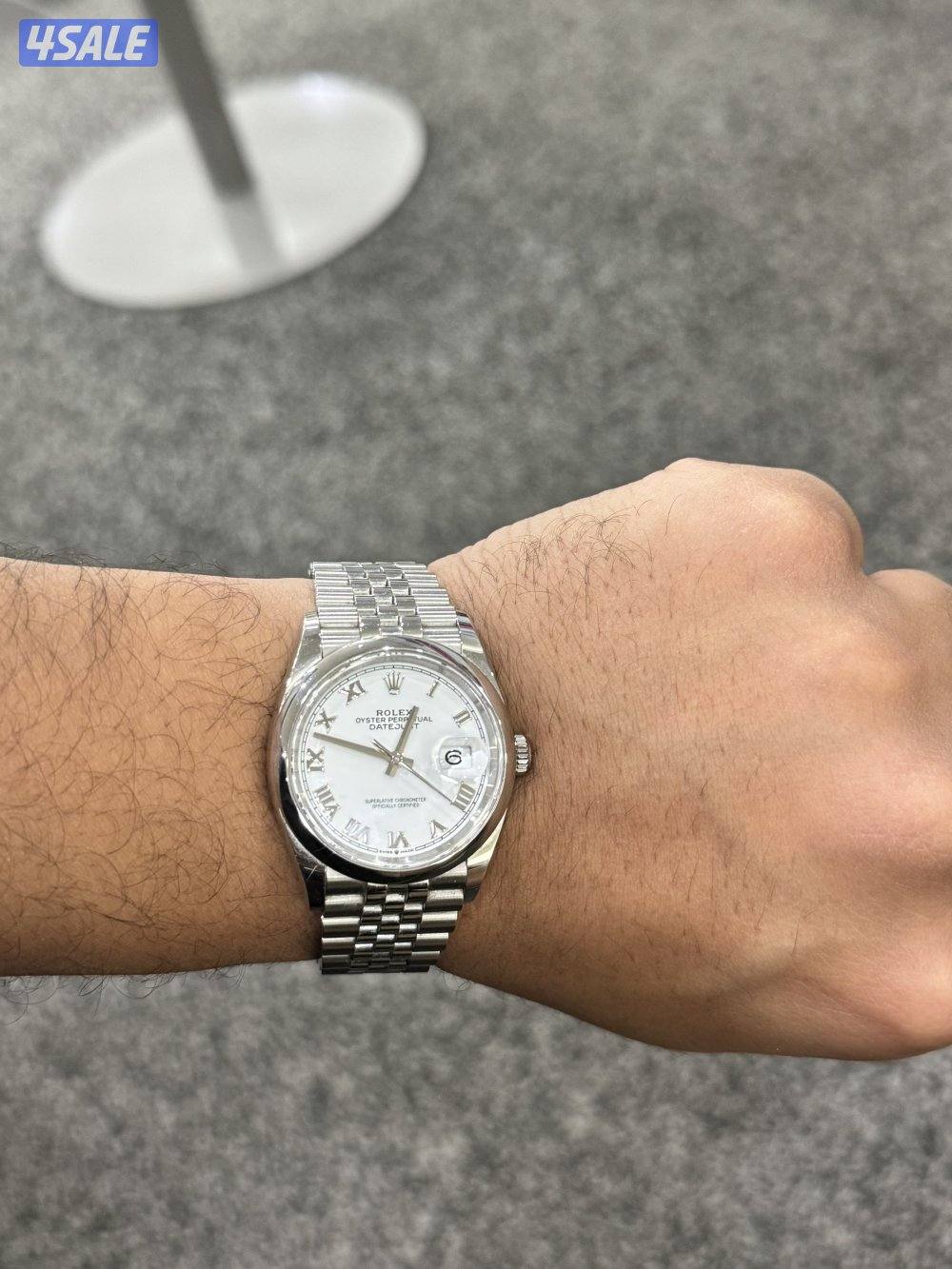 Rolex Date just 36 white mina. 2024/ رولكس ديت جست مقاس ٣٦ مينا أبيض1