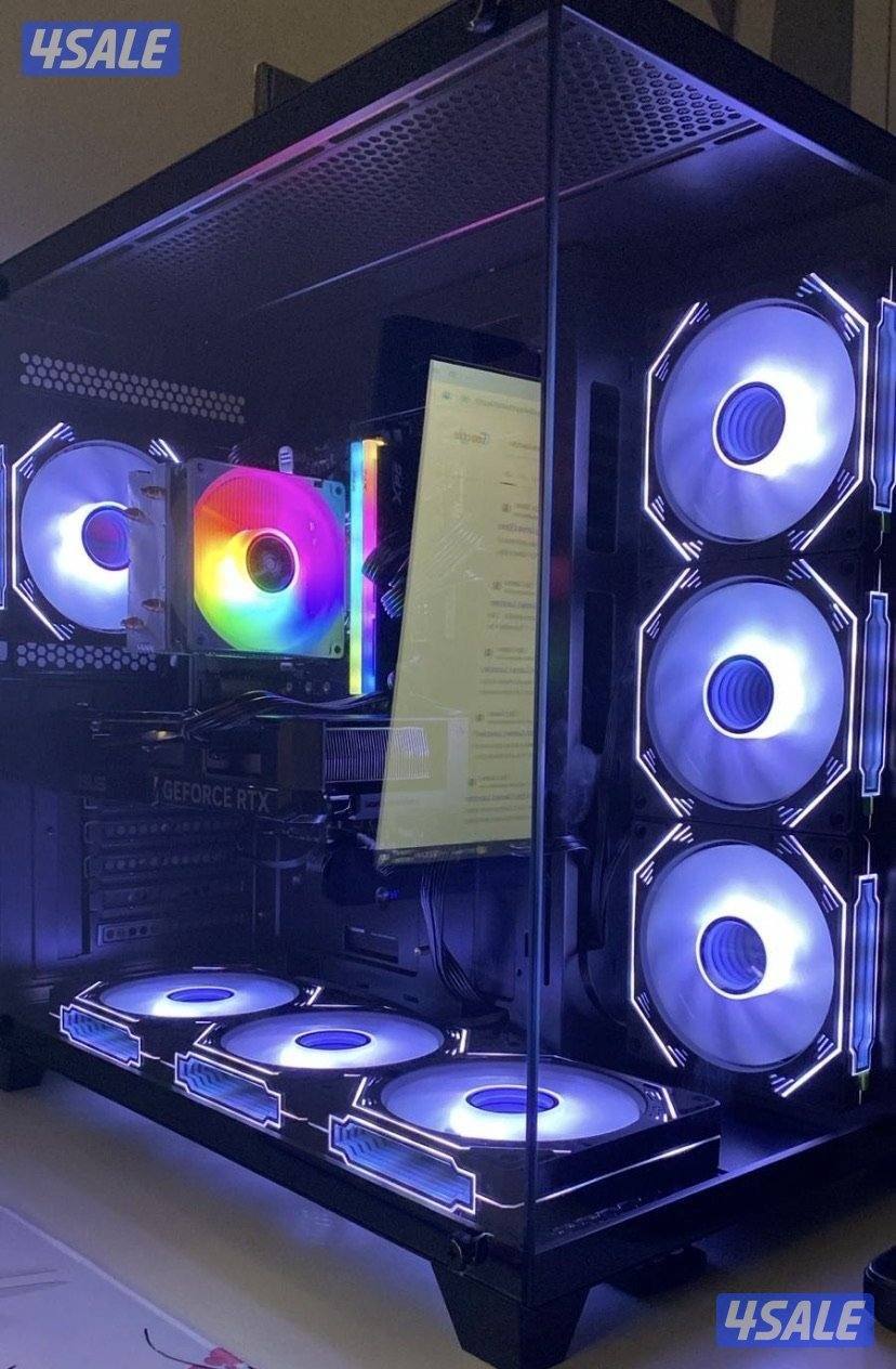 شبه جديد مواصفاتهi5-13400f rtx4060 16gb ٧مراوح مع كيبوردوماوس وشاشة1650