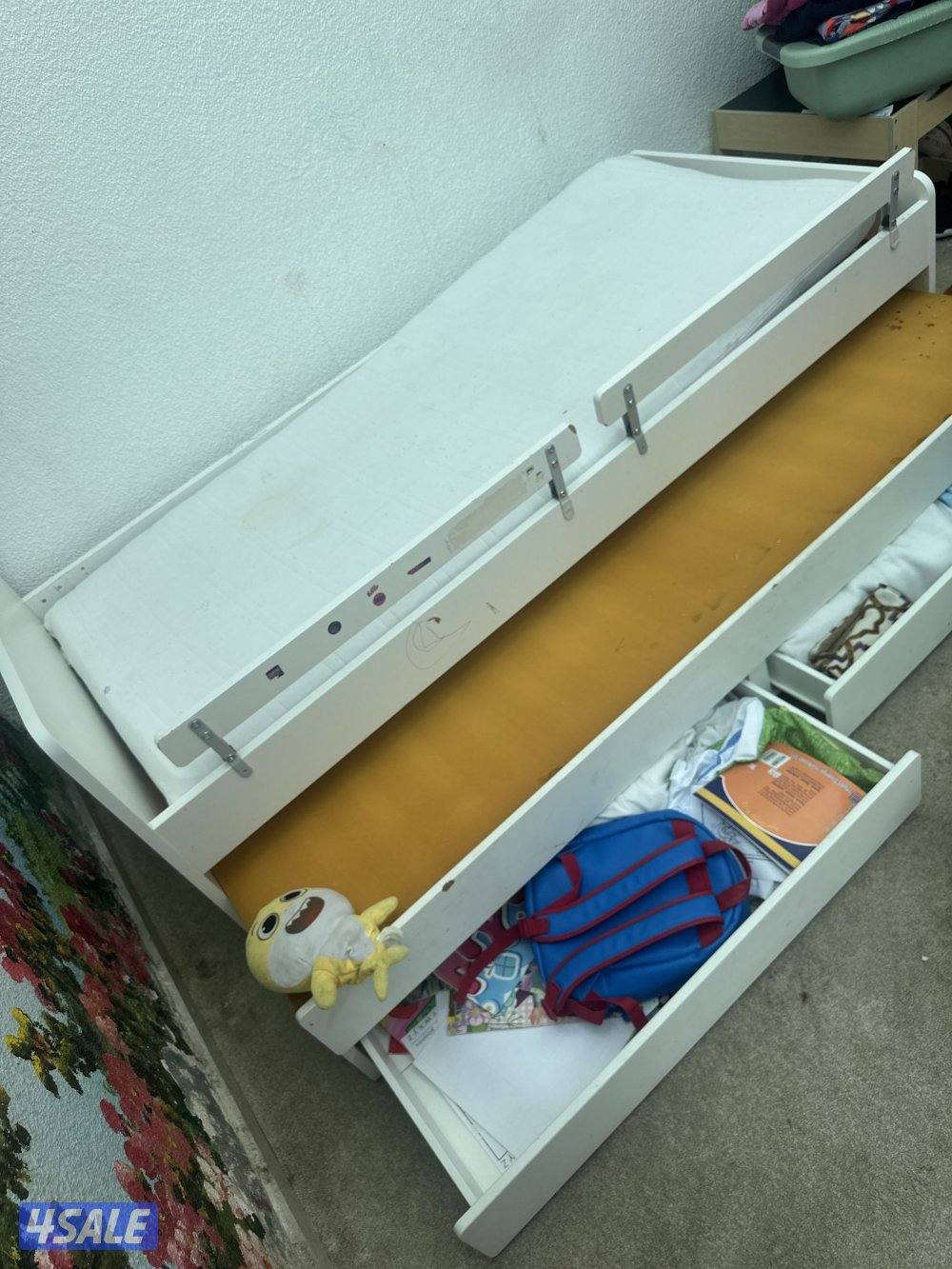 ikea Bed سرير نفر للاطفال دورين مع تخزين0